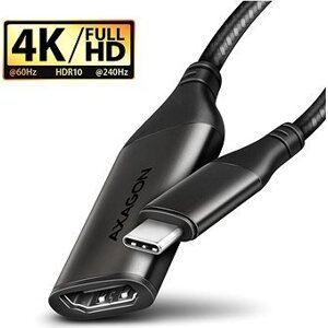 AXAGON RVC-HI2M, USB-C -> HDMI 2.0a adaptér, 4K/60Hz HDR10, metal case, braided