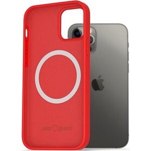 AlzaGuard Silicone Case Compatible with Magsafe iPhone 12/12 Pro červený