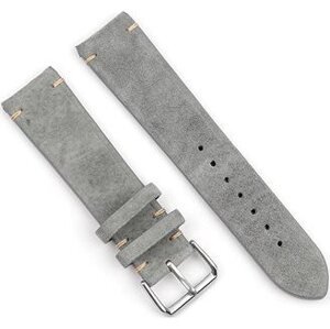 BStrap Suede Leather Universal Quick Release 22 mm, gray