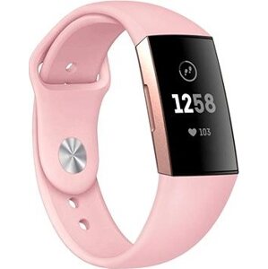 BStrap Silicone na Fitbit Charge 3/4 sand pink, veľkosť S