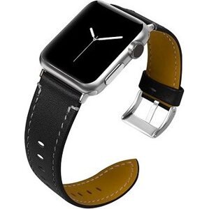 BStrap Leather Italy na Apple Watch 38 mm/40 mm/41 mm, Black