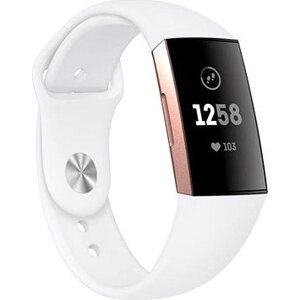 BStrap Silicone na Fitbit Charge 3/4 white, veľkosť L