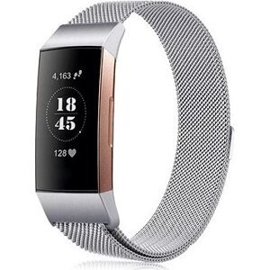 BStrap Milanese na Fitbit Charge 3/4 silver, veľkosť S