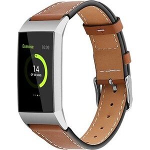 BStrap Leather Italy na Fitbit Charge 3/4 brown, veľkosť S