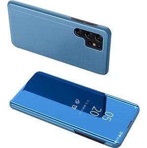 MG Clear View knižkové puzdro na Samsung Galaxy S23 Ultra, modré