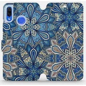 Flipové pouzdro na mobil Huawei Nova 3 - V108P Modré mandala květy