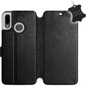 Flip pouzdro na mobil Huawei Nova 3 - Černé - kožené - Black Leather