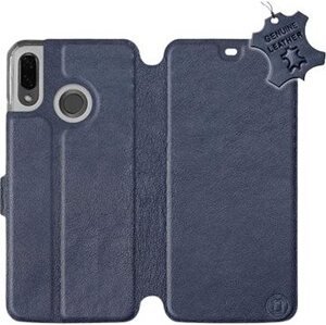 Flip puzdro na mobil Huawei Nova 3 – Modré – kožené – Blue Leather