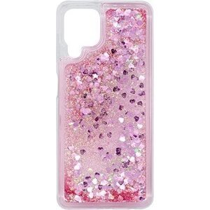 iWill Glitter Liquid Heart Case pre Samsung Galaxy A22 Pink