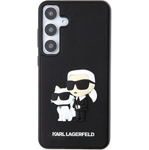 Karl Lagerfeld 3D Rubber Karl and Choupette Zadný Kryt na Samsung Galaxy S24+ Black