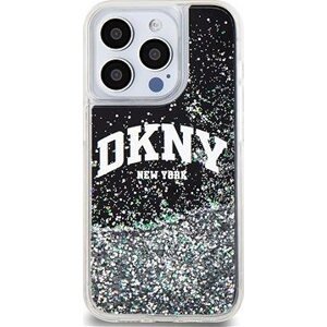 DKNY Liquid Glitter Arch Logo Zadný Kryt na iPhone 15 Pro Black