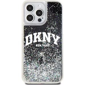 DKNY Liquid Glitter Arch Logo Zadný Kryt na iPhone 15 Pro Max Black