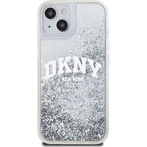 DKNY Liquid Glitter Arch Logo Zadný Kryt na iPhone 14 Transparent