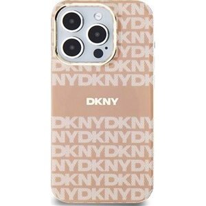DKNY PC/TPU Repeat Pattern Tonal Stripe Magsafe Zadný Kryt na iPhone 15 Pro Pink