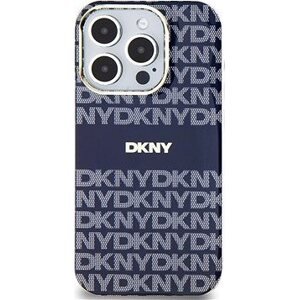 DKNY PC/TPU Repeat Pattern Tonal Stripe Magsafe Zadný Kryt na iPhone 15 Pro Blue