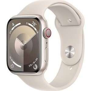 Apple Watch Series 9 45 mm Cellular Hviezdno biely hliník s hviezdno bielym športovým remienkom – S/M