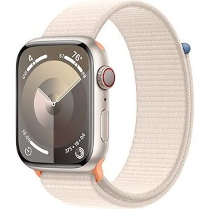 Apple Watch Series 9 45 mm Cellular Hviezdno biely hliník s hviezdno bielym prevliekacím remienkom