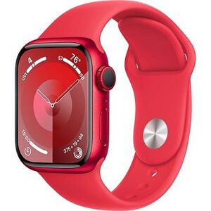 Apple Watch Series 9 41 mm Cellular PRODUCT(RED) Červený hliník s červeným športovým remienkom – S/M