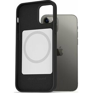 AlzaGuard Magsafe Silicone Case na iPhone 12/12 Pro čierny