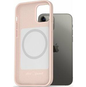 AlzaGuard Magsafe Silicone Case na iPhone 12/12 Pro ružový