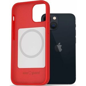 AlzaGuard Magsafe Silicone Case na iPhone 13 Mini červený