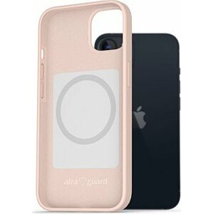 AlzaGuard Magsafe Silicone Case na iPhone 13 ružový