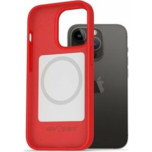 AlzaGuard Magsafe Silicone Case na iPhone 14 Pro červený