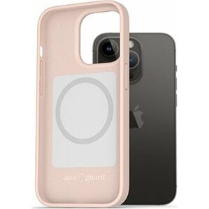 AlzaGuard Magsafe Silicone Case na iPhone 14 Pro ružový