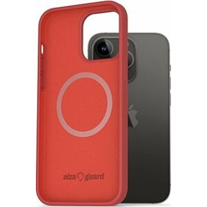 AlzaGuard Magnetic Silicone Case na iPhone 14 Pro Max červený