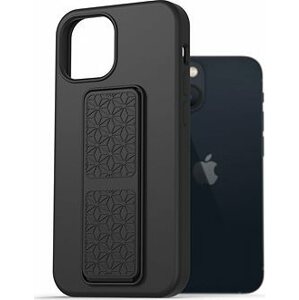 AlzaGuard Liquid Silicone Case with Stand pre iPhone 13 Mini čierny
