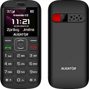 Aligator A720 4G Senior černý + nabíjecí stojánek