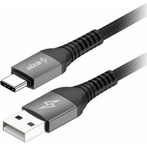 AlzaPower AluCore Ultra Durable USB-A to USB-C 2.0 1 m tmavosivý