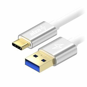 AlzaPower AluCore USB-A to USB-C 3.2 Gen 1 60W 5Gbps 2m strieborný