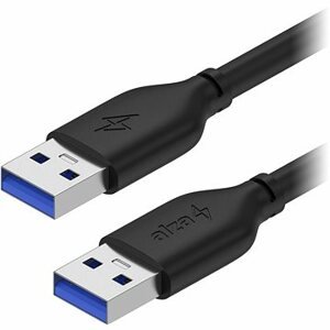 AlzaPower Core USB-A (M) to USB-A (M) 3.0, 2 m čierny