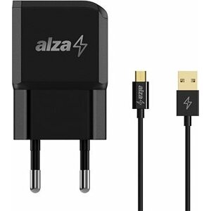 AlzaPower Smart Charger 2,1A čierna + Core Micro USB 1m čierny