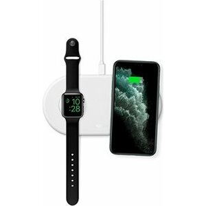 Epico bezdrôtová nabíjačka pre Apple Watch a iPhone s adaptérom v balení - biela