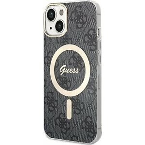 Guess 4G IML MagSafe Kompatibilný Zadný Kryt na iPhone 14 Black