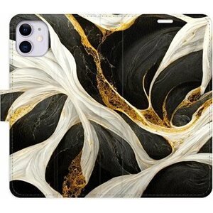 iSaprio flip pouzdro BlackGold Marble pro iPhone 11