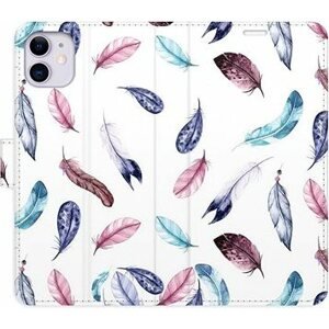 iSaprio flip puzdro Colorful Feathers na iPhone 11