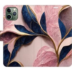 iSaprio flip puzdro Pink Leaves pre iPhone 11 Pro