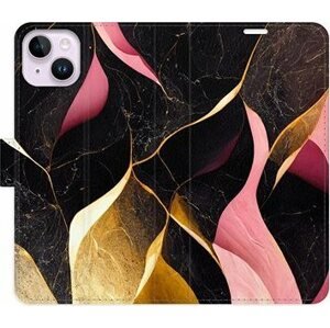 iSaprio flip pouzdro Gold Pink Marble 02 pro iPhone 14 Plus