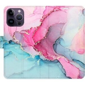 iSaprio flip puzdro PinkBlue Marble pre iPhone 14 Pro Max