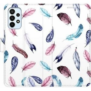 iSaprio flip pouzdro Colorful Feathers pro Samsung Galaxy A23 / A23 5G