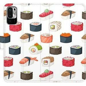 iSaprio flip pouzdro Sushi Pattern 02 pro Xiaomi Redmi Note 10 5G