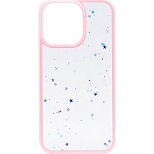 iWill Clear Glitter Star Phone Case pre iPhone 13 Pro Pink