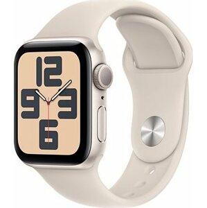 Apple Watch SE 40 mm Hviezdno biely hliník s hviezdno bielym športovým remienkom – S/M