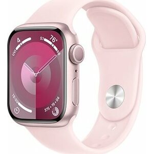 Apple Watch Series 9 41 mm Ružový hliník so svetlo ružovým športovým remienkom – M/L