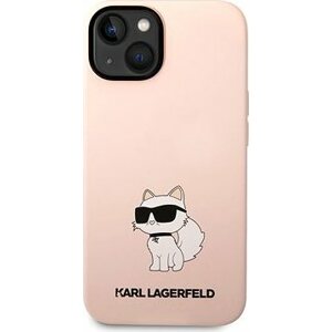 Karl Lagerfeld Liquid Silicone Choupette NFT Zadný Kryt pre iPhone 14 Plus Pink