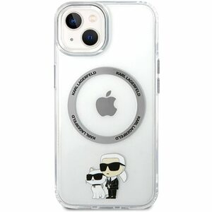 Karl Lagerfeld IML Karl and Choupette NFT MagSafe Zadný Kryt pre iPhone 15 Transparent
