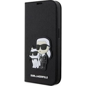 Karl Lagerfeld PU Saffiano Karl and Choupette NFT Book Pouzdro na iPhone 13 Pro Black